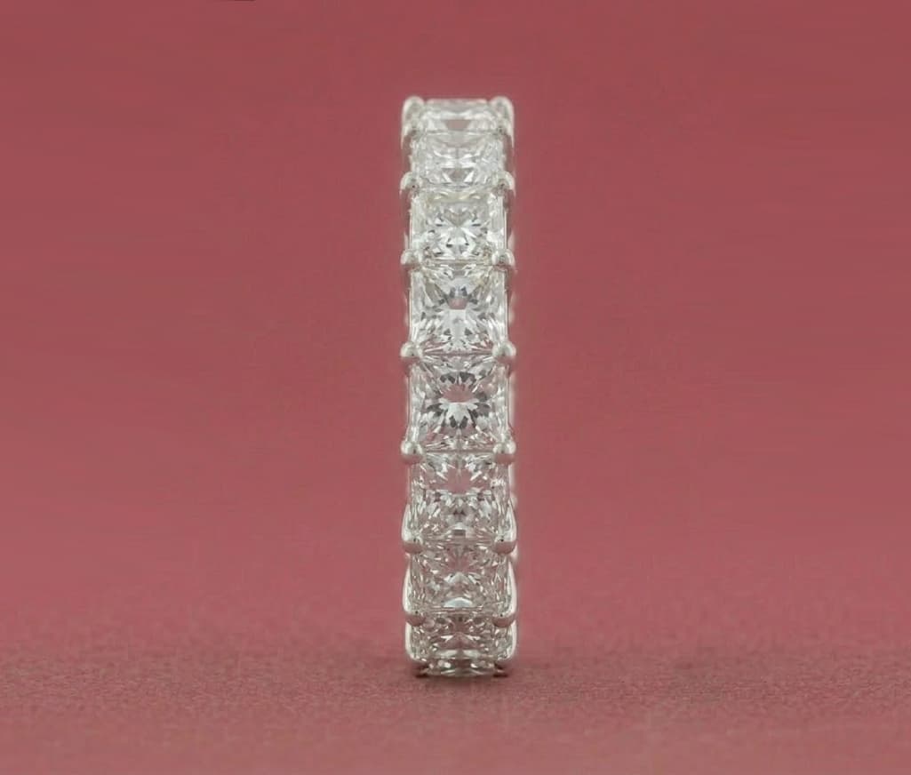 The Seamless Princess-Cut Diamond Full Eternity Band – view 3 – Samuel & Co.