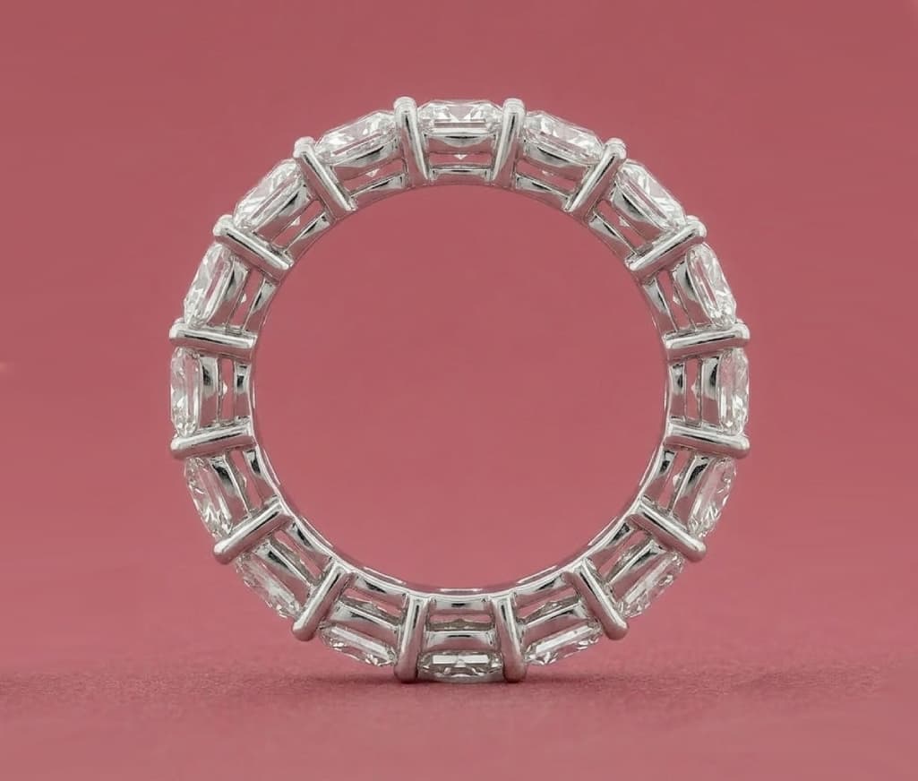 The Seamless Princess-Cut Diamond Full Eternity Band – view 2 – Samuel & Co.